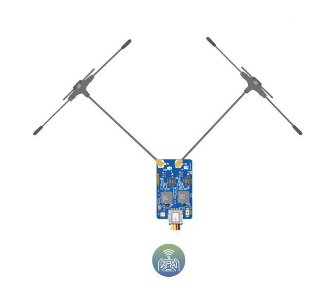 Приймач BAYCK ExpressLRS 900MHz Dual Band Gemini RD-00001 фото
