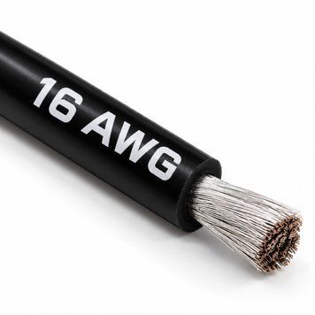 Провід силіконовий чорний 16 AWG 200 м AK-00042 фото