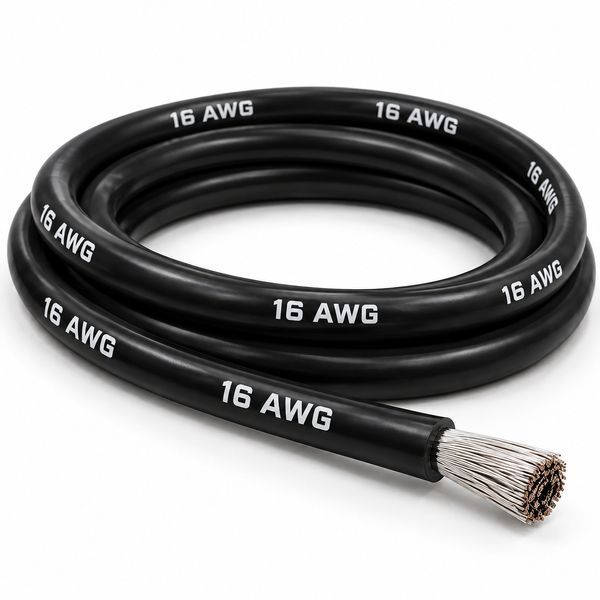 Провод силиконовый чёрный 16 AWG 200 м AK-00042 фото