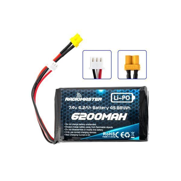 Аккумуляторная батарея RadioMaster 6200mah 2S Lipo Transmitter Battery HP0157.BATT-6200-2S фото