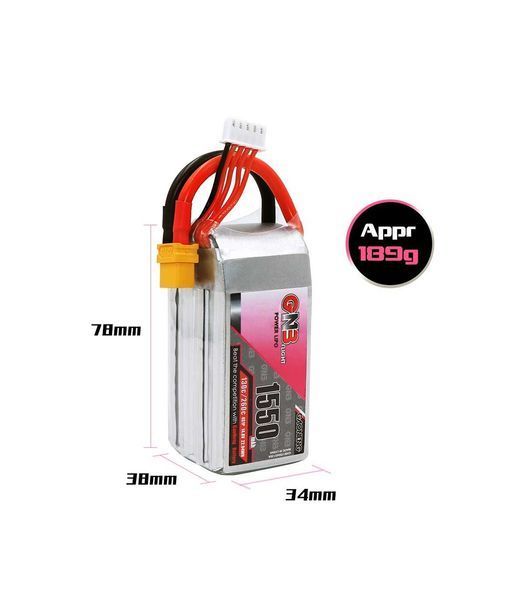 Аккумуляторная батарея Gaoneng GNB 1550mAh 6S 130C XT60 AK-00020 фото